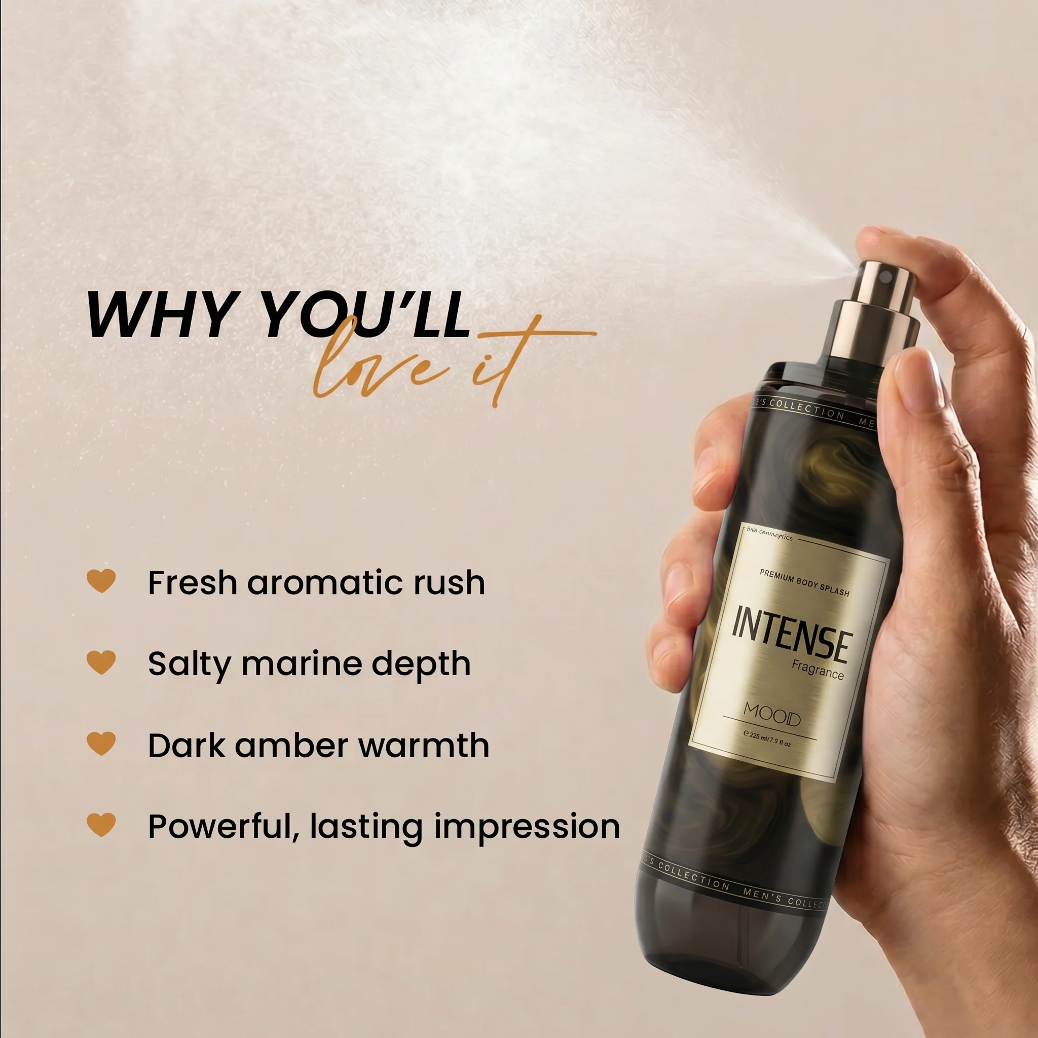 Intense Body Splash 220ML - Image 3