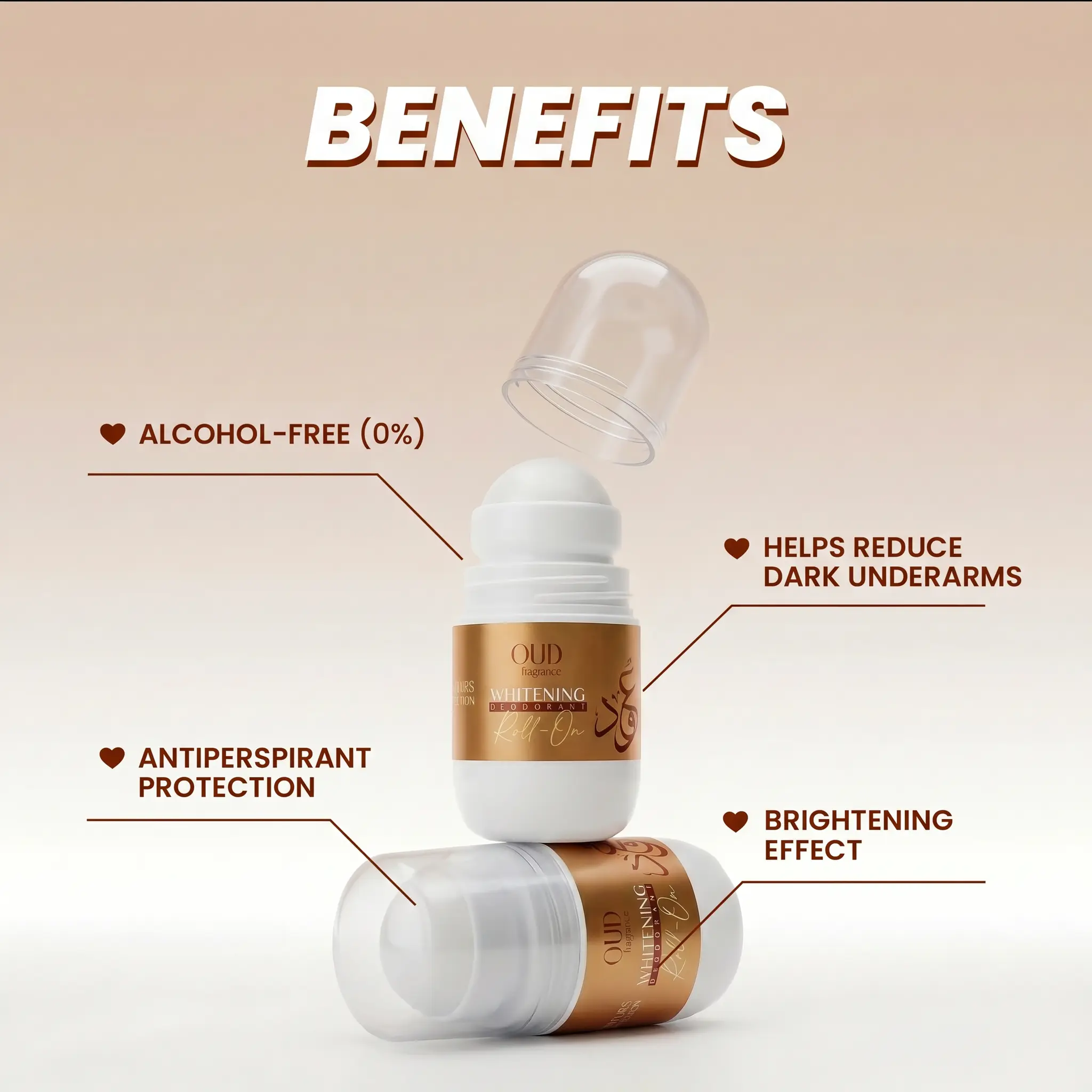 Oud Whitening Deodorant Roll-On 50 ML - Image 2